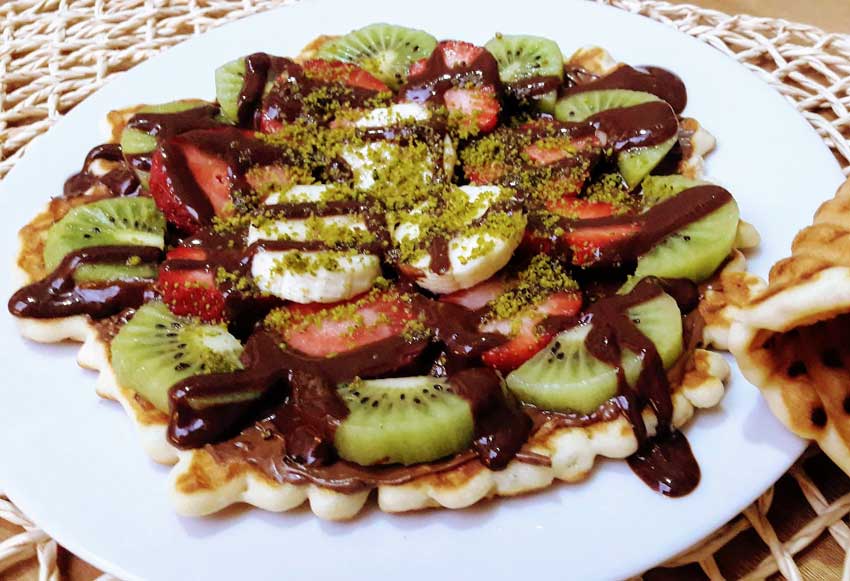 evde waffle yapımı tarifi yapılışı