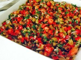 kuru fasulye salatası yapılışı malzemeleri