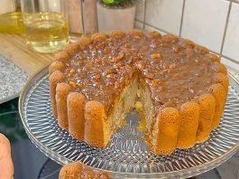 karamelli elmalı kek yapılışı