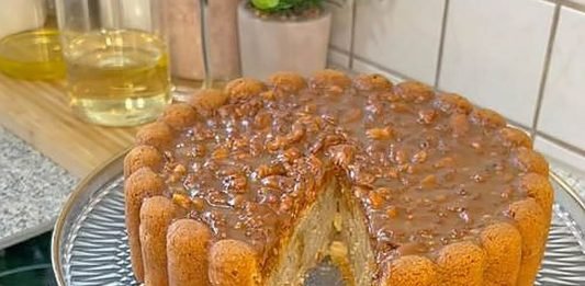 karamelli elmalı kek yapılışı